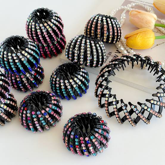 گیره چنگکی نگین دار طیفی 18 ردیفه